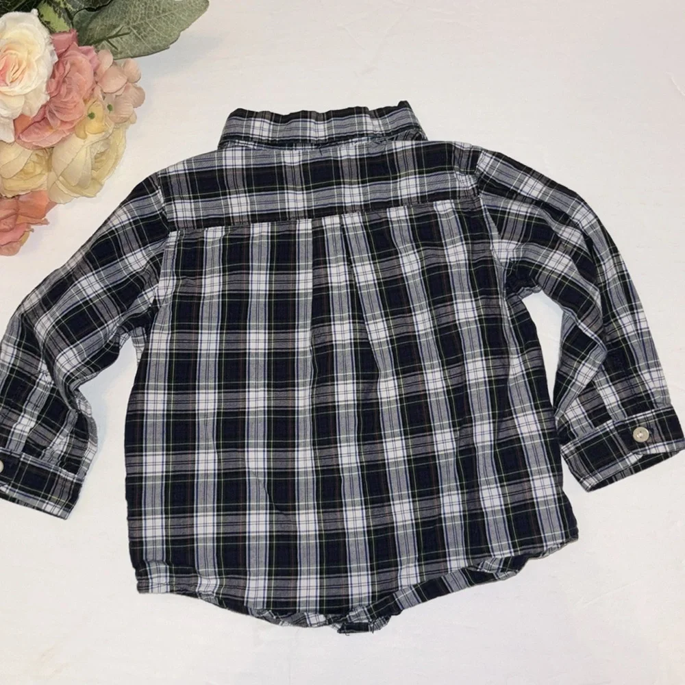 Ralph Lauren Plaid Cotton Poplin Shirt 9M Boys Ralph Lauren 9 month plaid